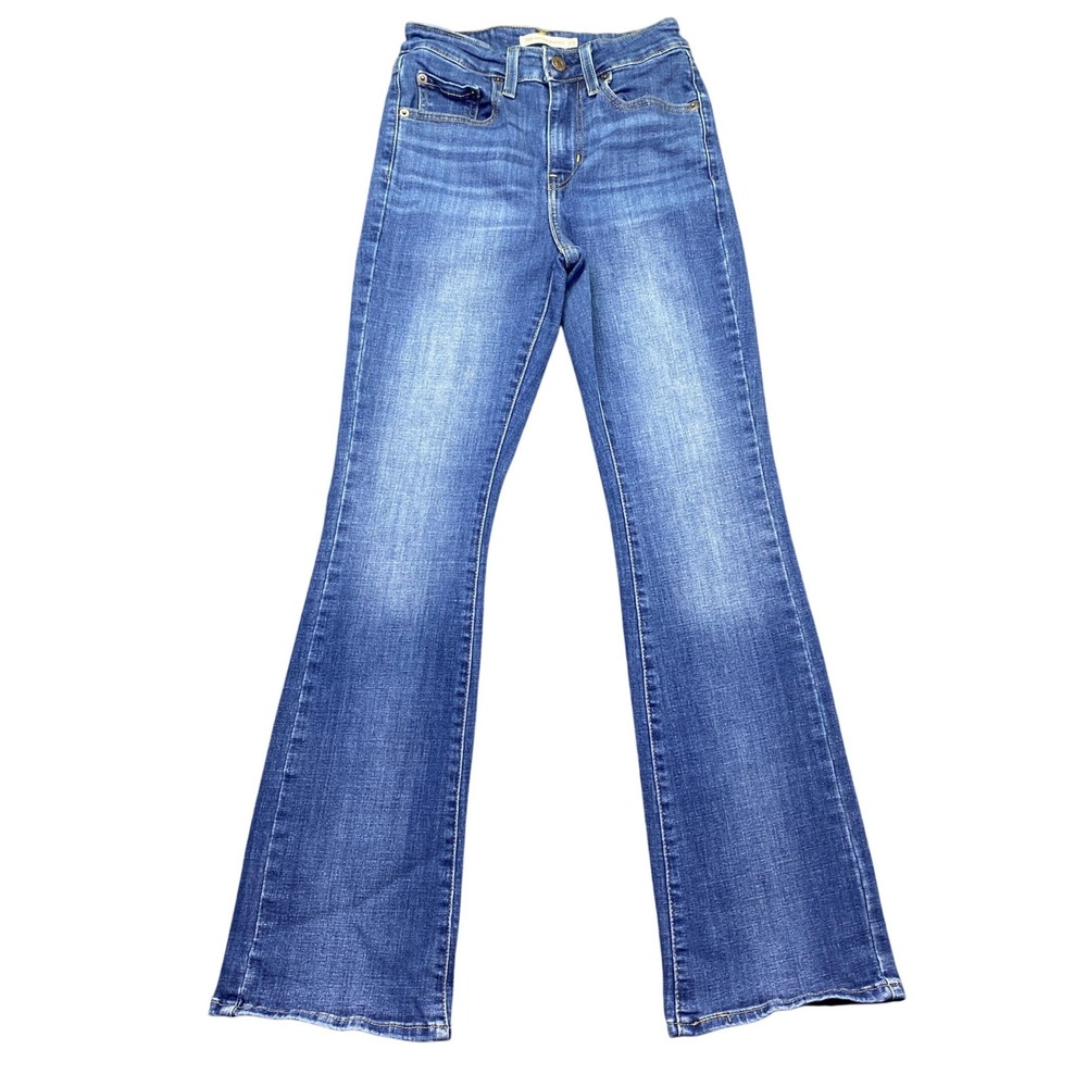 Levis 725 High Rise Bootcut Jeans Sz 25 Dark Wash Blue Denim 18759-0121